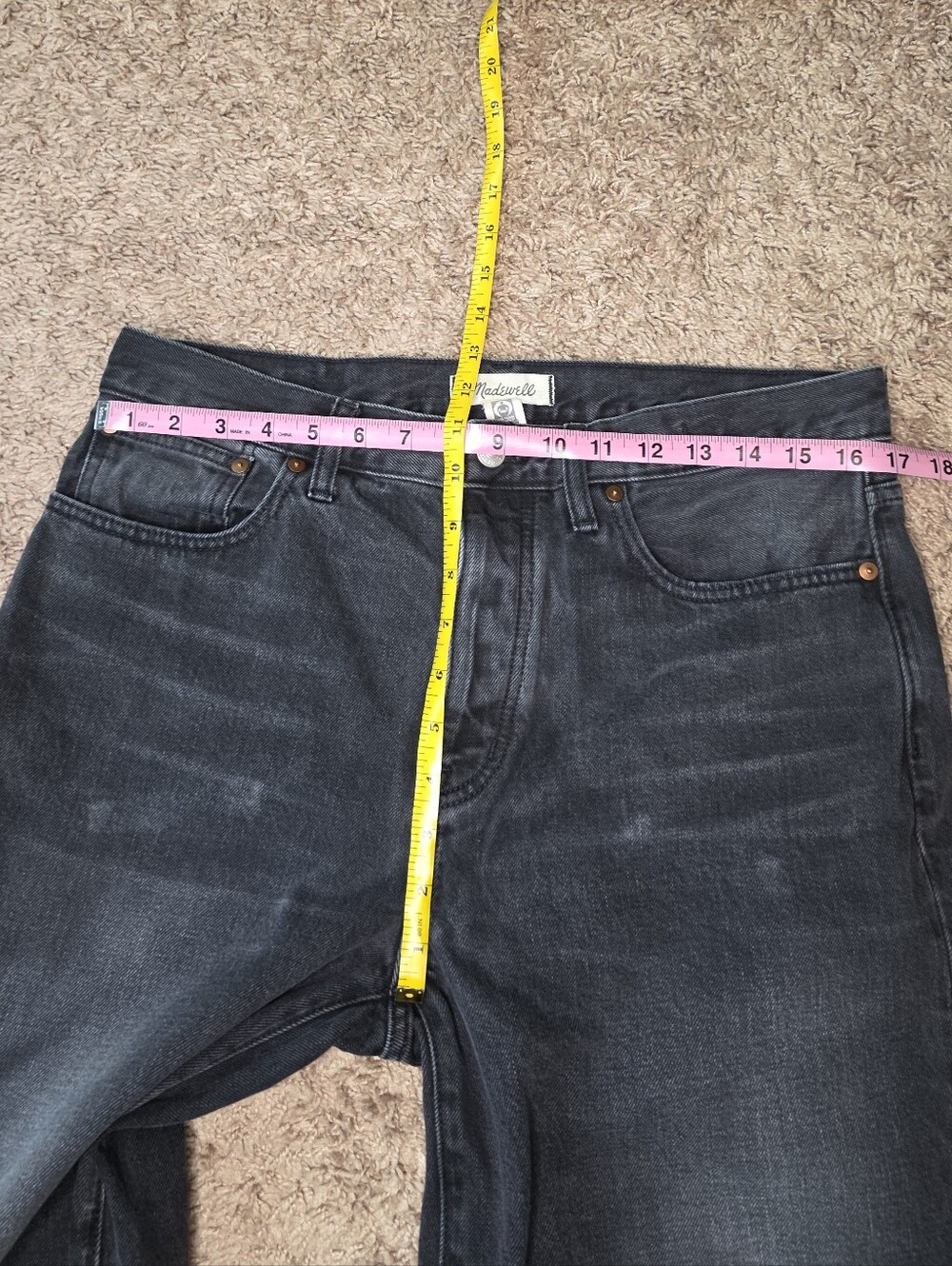 Madewell Low Slung Straight Jeans Kent Wash Size 29 - Picture 8 of 13